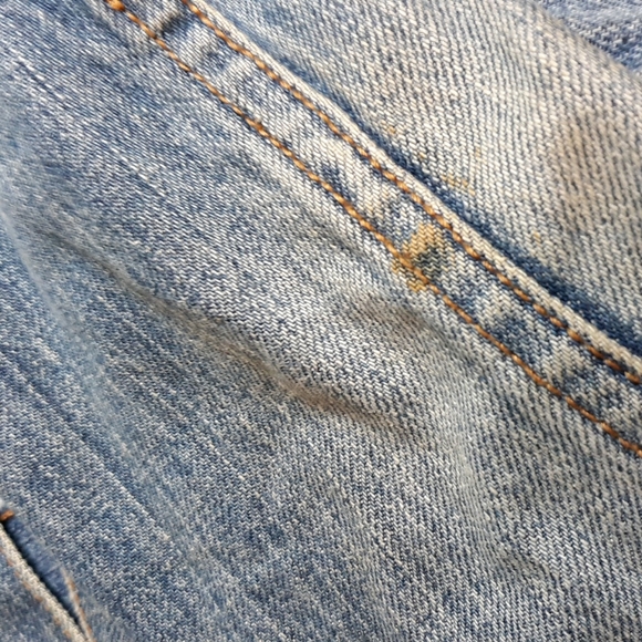 Levis XS Stitch Customized Distressed Jean Denim Jacket - Picture 17 of 17